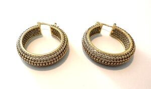 Rhinestone hoop earrings